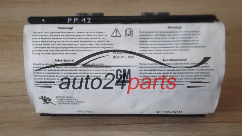AIR BAG PODUSZKA POWIETRZNA PASAZERA AIRBAG W DESKE KONSOLE OPEL ZAFIRA B 13111177, 5199292