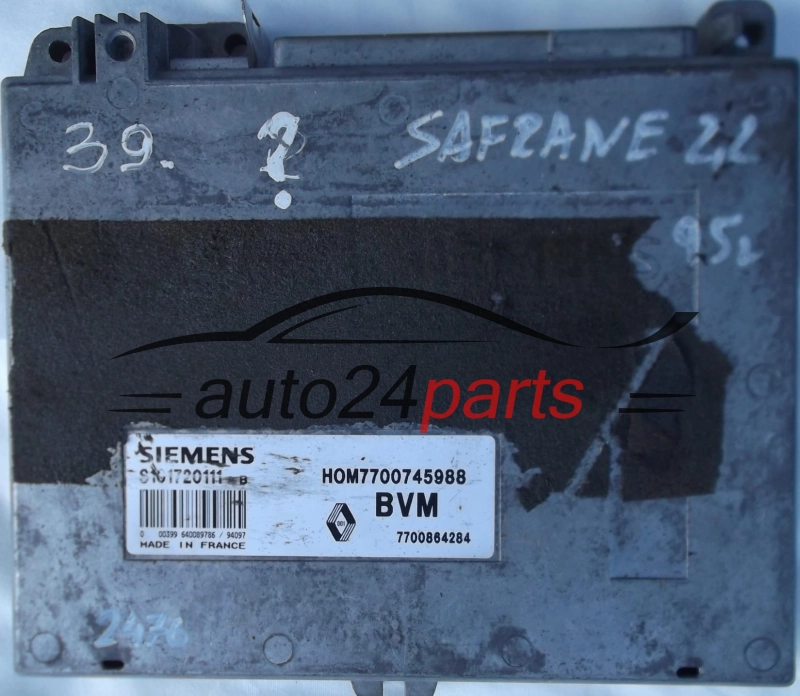 KOMPUTER STEROWNIK SILNIKA RENAULT SAFRANE 2.2 SIEMENS S101720111B, HOM7700745988, 7700745988, 7700864284