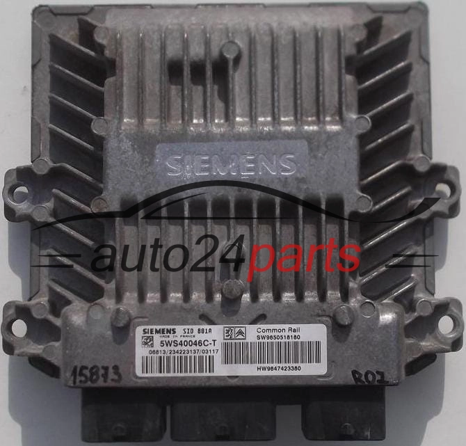 KOMPUTER STEROWNIK SILNIKA CITROEN PEUGEOT 2.0 HDI SIEMENS 5WS40046C-T