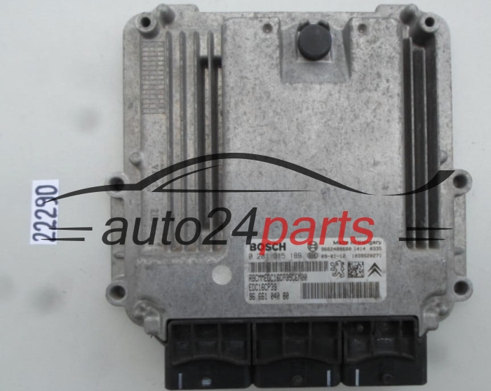 MOTORSTEUERGERÄT ECU STEUERGERAT CITROEN PEUGEOT 2.2 HDI BOSCH 0 281 015 199, 0281015199, 96 661 040 80, 9666104080