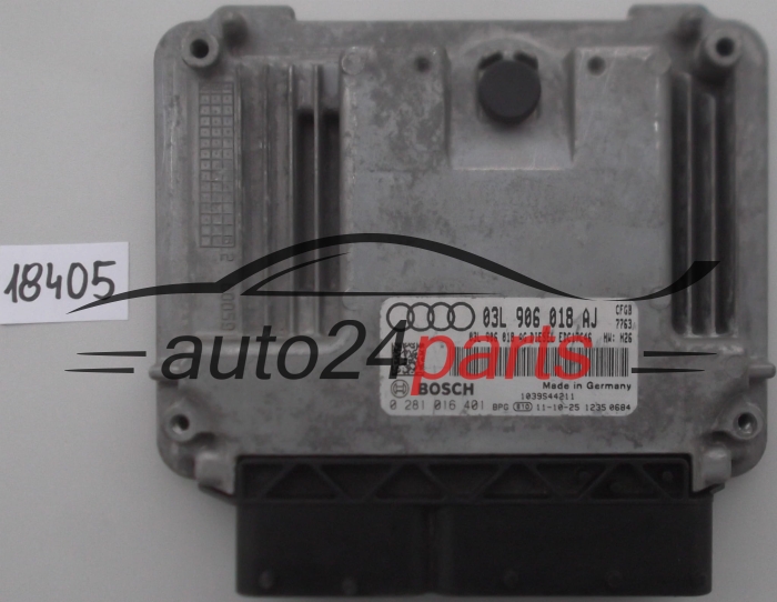 KOMPUTER STEROWNIK SILNIKA AUDI A3 2.0 TDI BOSCH 0 281 016 401, 0281016401, 03L 906 018 AJ, 03L906018AJ, EDC17C46