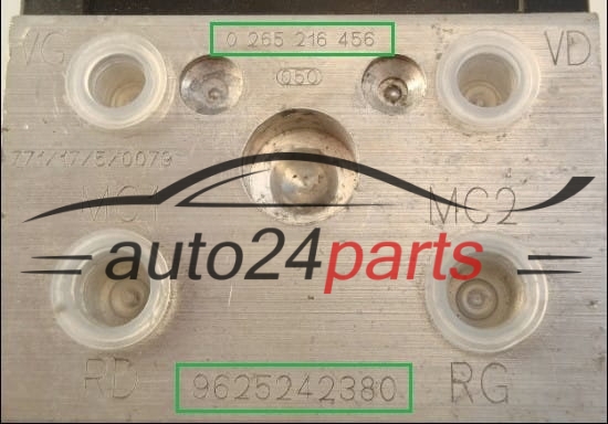 BOMBA HIDRAULICA Y CENTRALITA ABS CITROEN PEUGEOT BOSCH 0 265 216 456,  9625242380