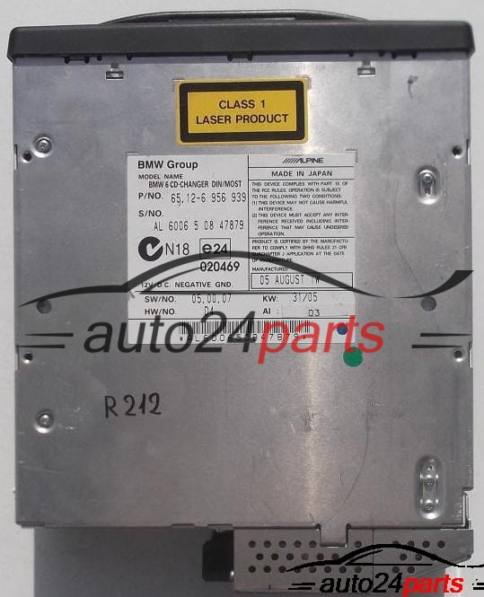 RADIO CD CAMBIADOR BMW 65.12-6 956 939