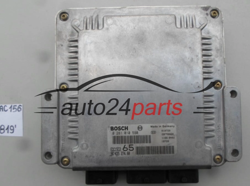 PEUGEOT 406 2.0 HDI BOSCH 0281010590, 0 281 010 590, 9643527480, 86 435 274 80, EDC15C2 65 