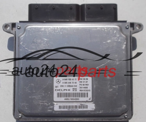 ECU CENTRALITA DE MOTOR MERCEDES W204 DELPHI R0412C031G, A 646 150 43 72,  A 005 446 72 40
