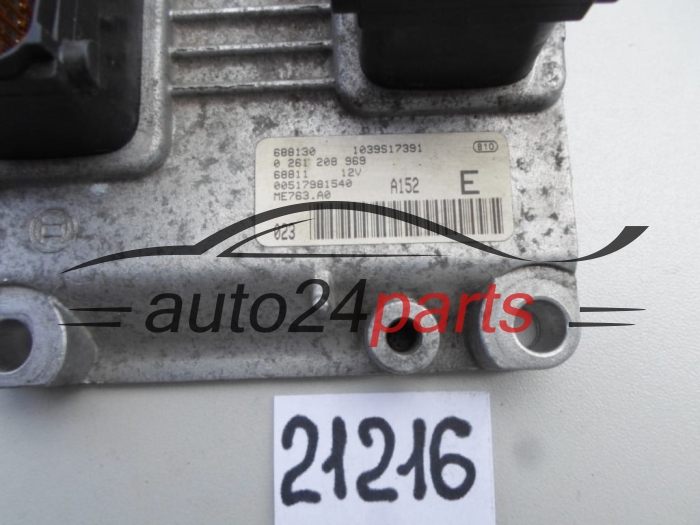 CENTRALITA DE MOTOR FIAT GRANDE PUNTO 1.4 BOSCH 0 261 208 969, 0261208969, 00517981540 