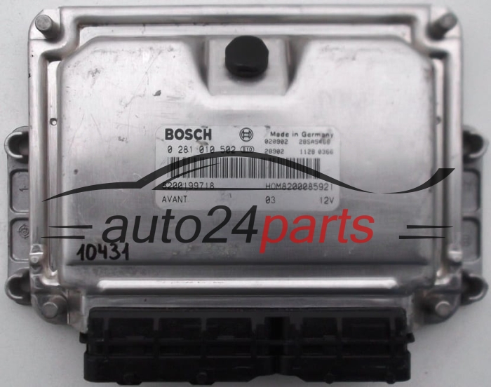 MOTORSTEUERGERÄT ECU STEUERGERÄT  RENAULT MEGANE KANGOO 1.9 TDI, BOSCH 0 281 010 502