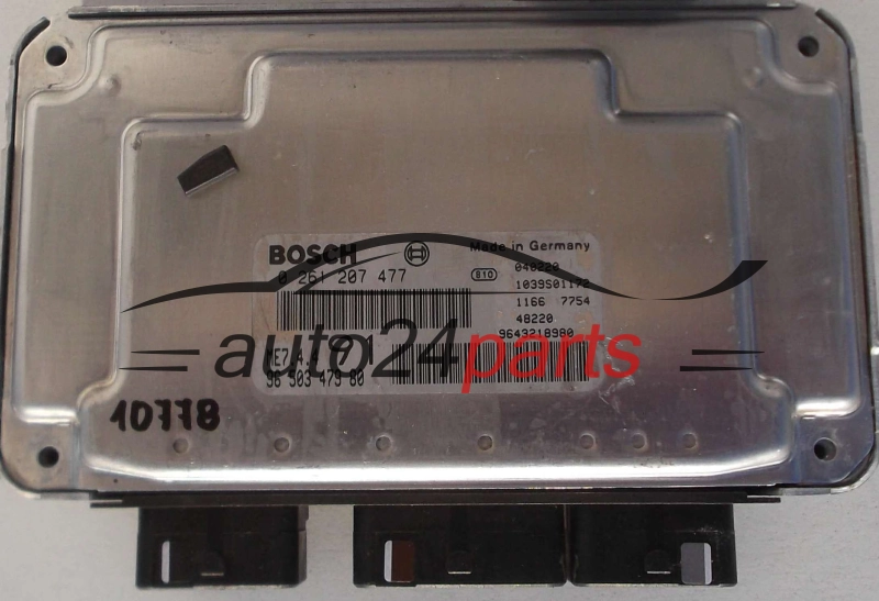KOMPUTER STEROWNIK SILNIKA CITROEN PEUGEOT 1.6 BOSCH 0 261 207 477, 0261207477, 96 503 479 80, 9650347980, ME7.4.4 91
