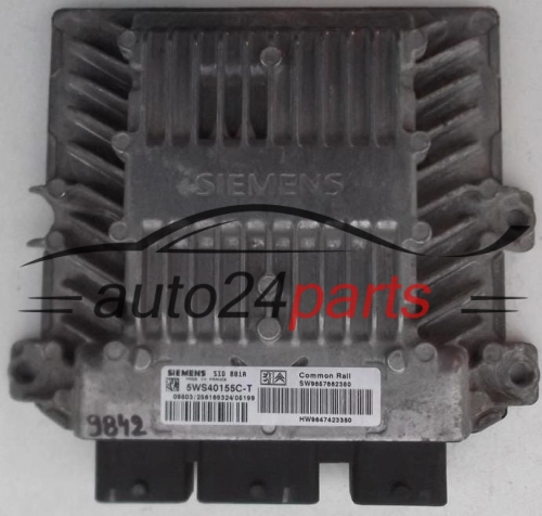 KOMPUTER STEROWNIK SILNIKA CITROEN PEUGEOT SIEMENS 5WS40155C-T,  SW 9657662380
