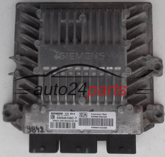 KOMPUTER STEROWNIK SILNIKA CITROEN PEUGEOT SIEMENS 5WS40155C-T,  SW 9657662380