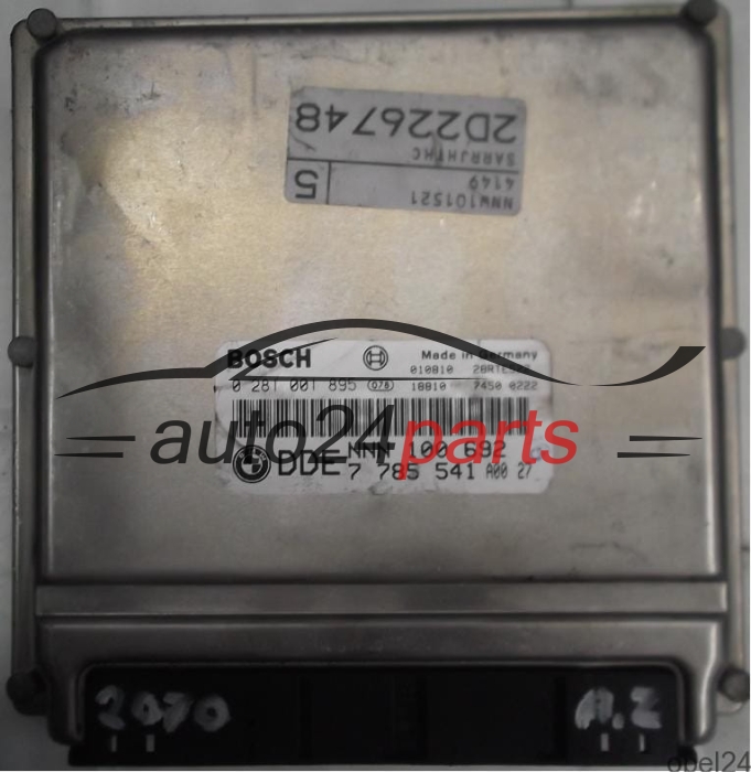 UCE CENTRALITA DE MOTOR ROVER 75 2.0 CDT BOSCH 0281001895, DDE 7785541, 28RTE522, NNN100692 