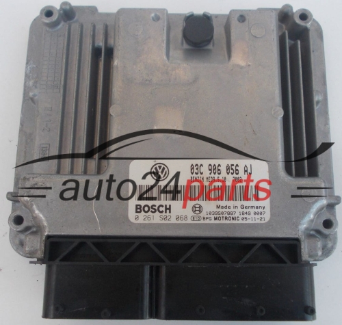 MOTORSTEUERGERÄT ECU STEUERGERÄT VOLKSWAGEN GOLF 1.4 FSI BOSCH 0 261 S02 068, 03C 906 056 AJ