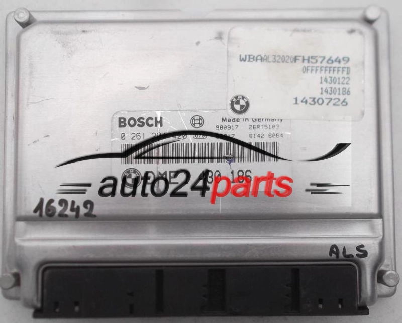 CALCULATEUR MOTEUR BMW 3 E36 E46 BOSCH 0 261 204 420, 0261204420, DME 1 430 186, DME1430186, 1430186