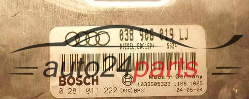 MOTORSTEUERGERÄT ECU STEUERGERÄT  AUDI A4 1.9 TDI BOSCH 0 281 011 222,  038906019LJ