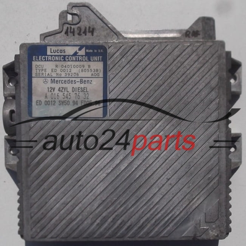 KOMPUTER STEROWNIK SILNIKA MERCEDES W202 W210 C220 2.2 DIESEL LUCAS R04010009D, R 04010009 D, R04010009B, R 04010009 B, ED0012 80553D, 80553B, A0165457632, 0165457632, A 016 545 76 32
