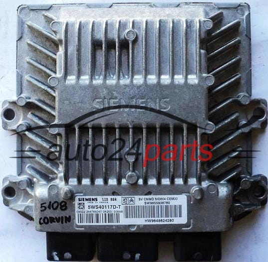 KOMPUTER STEROWNIK SILNIKA CITROEN C3 1.4 HDI SIEMENS 5WS40117D-T, SW 9655938780, HW 9648624280 