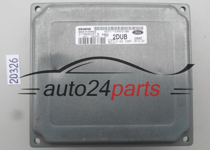 KOMPUTER STEROWNIK SILNIKA FORD KA 1.3 SIEMENS S118685031 B,  6S51-12A650-BB