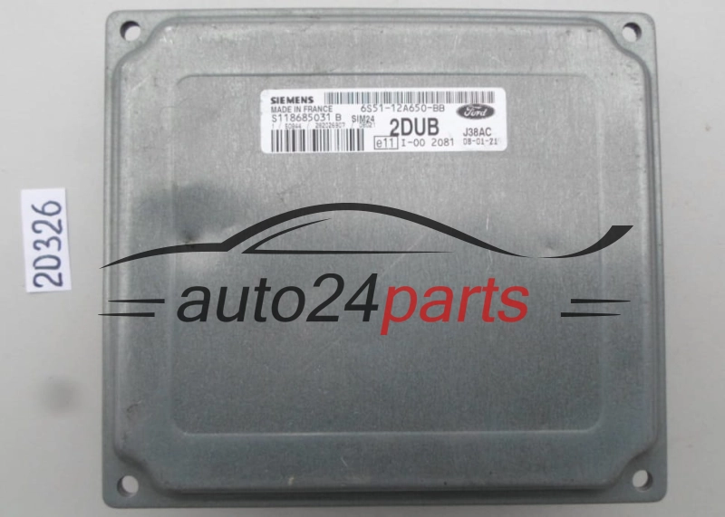 KOMPUTER STEROWNIK SILNIKA FORD KA 1.3 SIEMENS S118685031 B,  6S51-12A650-BB