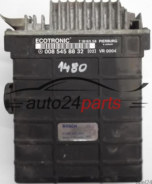 CALCULATEUR MOTEUR MERCEDES W201 W124 2.0 0085458832, 0085458832, BOSCH 0285007056, 0 285 007 056, PIERBURG 7.18165.58, 71816558