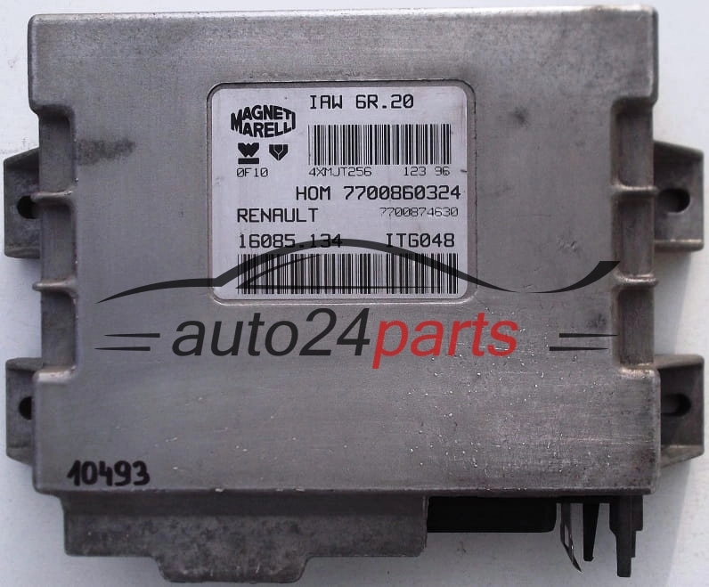 KOMPUTER STEROWNIK SILNIKA RENAULT TWINGO, CLIO 1.2, MAGNETI MARELLI IAW 6R.20, IAW6R20, HOM 7700860324, 7700874630, 16085.134, 16085134