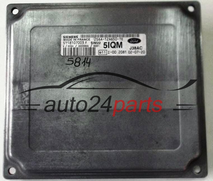 CALCULATEUR MOTEUR FORD FIESTA FUSION 1.6 SIEMENS S118107003 F