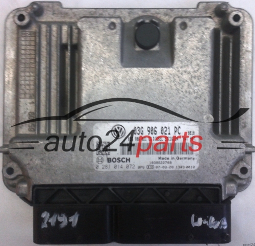 ECU CENTRALITA DE MOTOR VW VOLKSWAGEN CADDY 1.9 TDI 03G906021PC, 03G 906 021 PC, 03G906021CG, 03G 906 021 CG, BOSCH 0 281 014 072, 0281014072