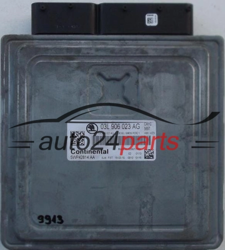 KOMPUTER STEROWNIK SILNIKA SKODA OCTAVIA 1.9 TDI 03L906023AG, 03L 906 023 AG, SIEMENS DIESEL SIMOS PCR2.1 CAYC 5697 CONTINENTAL 5WP42814 AA