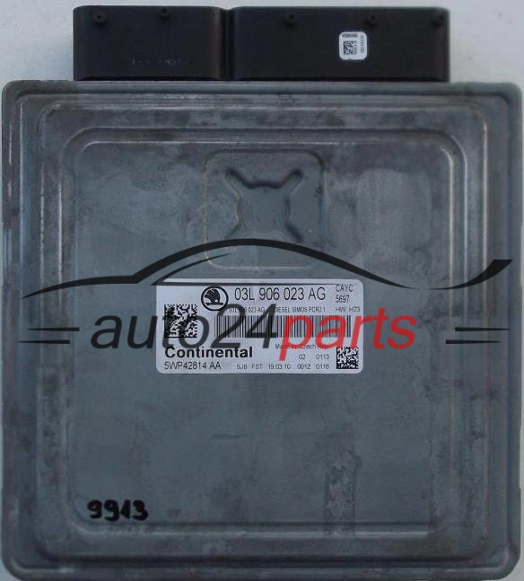 KOMPUTER STEROWNIK SILNIKA SKODA OCTAVIA 1.9 TDI 03L906023AG, 03L 906 023 AG, SIEMENS DIESEL SIMOS PCR2.1 CAYC 5697 CONTINENTAL 5WP42814 AA