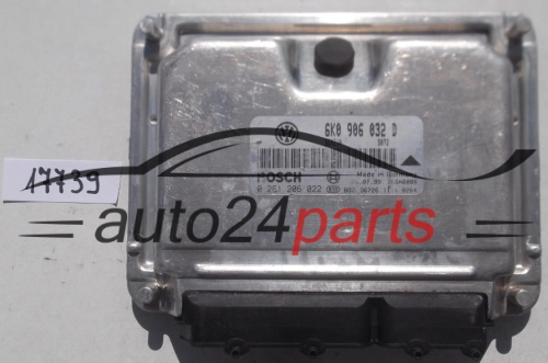 KOMPUTER STEROWNIK SILNIKA SEAT IBIZA 1.4 BOSCH 0 261 206 022, 0261206022, 6K0 906 032 D, 6K0906032D