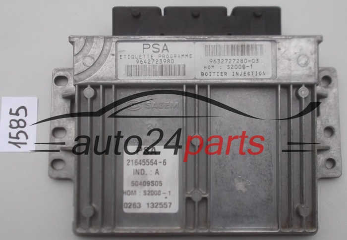 KOMPUTER STEROWNIK SILNIKA PEUGEOT 406 1.8 16V Sagem 21645564-6, 216455646, PSA 9642723980, 9632727280-03