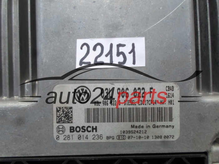 CALCULATEUR MOTEUR VW VOLKSWAGEN TIGUAN 2.0 TDI BOSCH 0 281 014 236, 0281014236, 03L 906 022F, 03L906022F, EDC17CP14