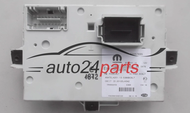 CENTRALKA MODUL STEROWNIK FIAT 52057695, 116RI-000030, 116RI000030