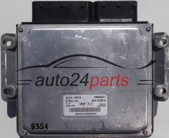 MOTORSTEUERGERÄT ECU STEUERGERAT KIA CARNIVAL III 2.9 CRDI DELPHI R0412C001C, 28060241, 39104-4X910, 391044X910, DCM3.2AP