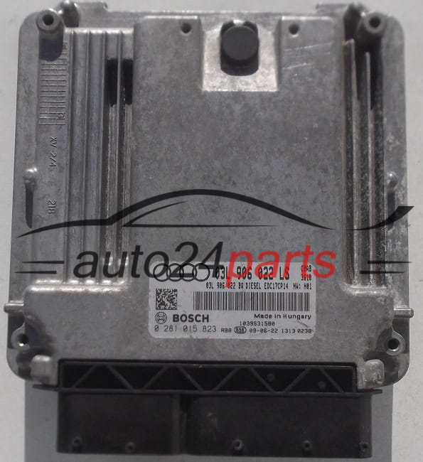 MOTORSTEUERGERÄT ECU STEUERGERÄT AUDI A3 2.0 TDI BOSCH 0 281 015 823, 0281015823, 03L 906 022 LS, 03L906022LS, 03L906022EG, EDC17CP14