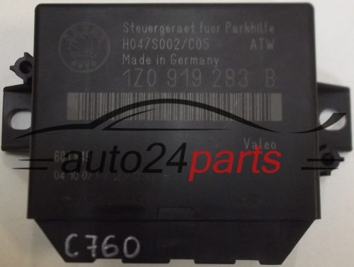 CENTRALKA MODUL STEROWNIK PARKOWANIA PARKHILFE SKODA OCTAVIA 1Z0919283B / 1Z0 919 283 B - 