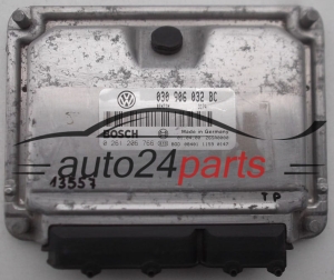 KOMPUTER STEROWNIK SILNIKA VW VOLKSWAGEN POLO 1.0 MPI 030906032BC, 030 906 032 BC, BOSCH 0261206766, 0 261 206 766 -