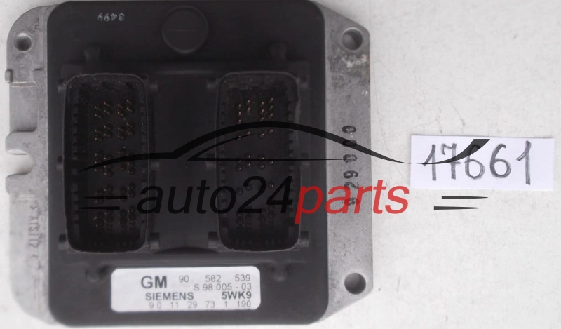 KOMPUTER STEROWNIK SILNIKA OPEL ASTRA ZAFIRA 1.8 X18XE1 SIEMENS 5WK9 1 190, 5WK91190, 90 582 539, 90582539 