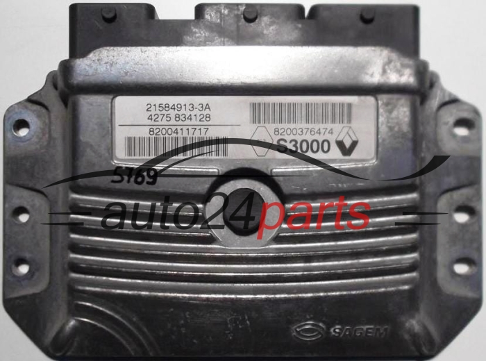 MOTORSTEUERGERÄT ECU STEUERGERÄT  RENAULT MODUS 1.4 SAGEM 21584913-3A, 8200411717, 8200376474