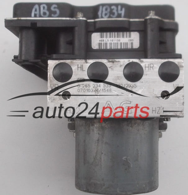 ABS PUMPE BLOCK HYDRAULIKPUMPE STEUERGERAT  OPEL MERIVA BOSCH 0 265 234 339, 13212935