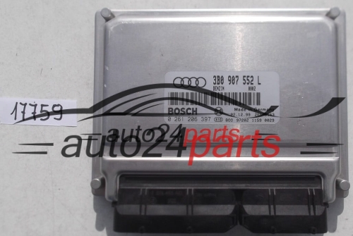 CALCULATEUR MOTEUR AUDI A4, A6 2.4 V6, BOSCH 0 261 206 397, 0261206397, 3B0 907 552 L, 3B0907552L