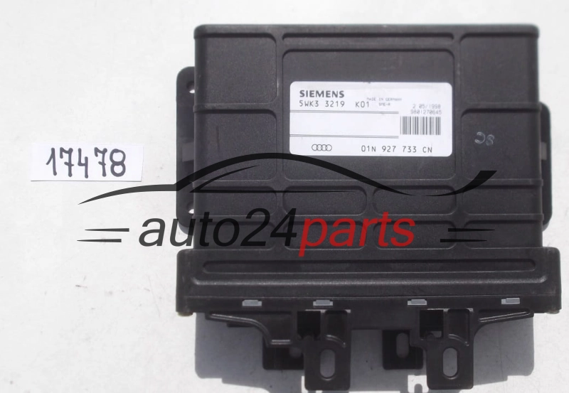 STEROWNIK SKRZYNI AUTOMATYCZNEJ AUDI A4 1.8 SIEMENS 5WK3 3219, 5WK33219, 01N 927 733 CN, 01N927733CN 