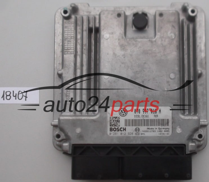 KOMPUTER STEROWNIK SILNIKA VW VOLKSWAGEN T5 2.5 TDI BOSCH 0 281 012 928, 0281012928, 070 997 016 H, 070997016H, EDC16U1