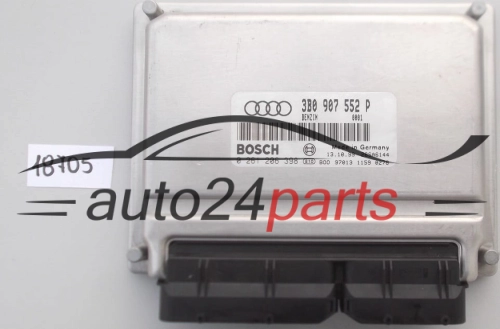 KOMPUTER STEROWNIK SILNIKA AUDI A6 2.4 3B0907552P, 3B0 907 552 P, BOSCH 0261206398, 0 261 206 398 