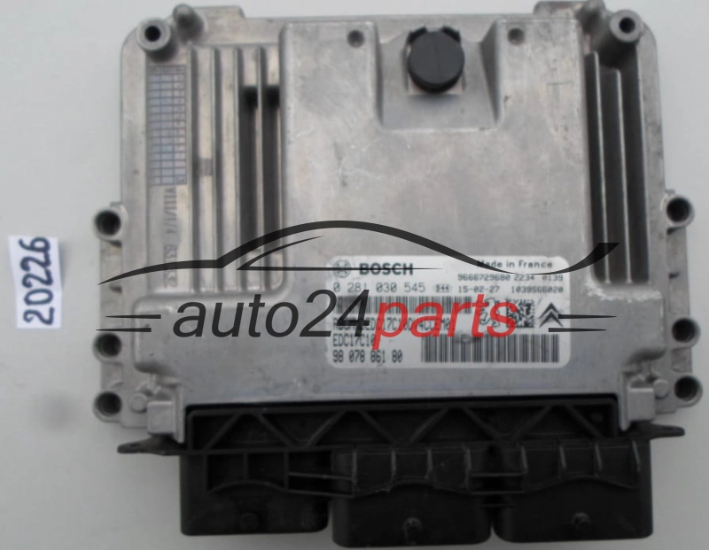 KOMPUTER STEROWNIK SILNIKA CITROEN PEUGEOT 1.4 HDI BOSCH 0 281 030 545, 0281030545, 98 078 861 80, 9807886180 