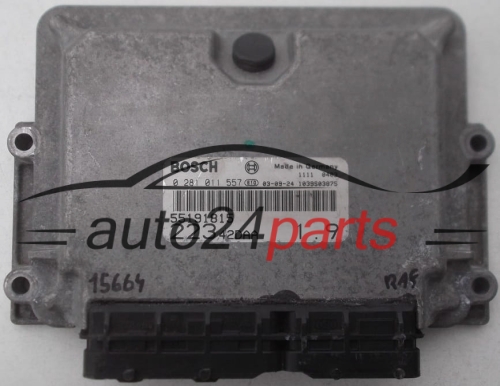 KOMPUTER STEROWNIK SILNIKA FIAT DOBLO BOSCH 0 281 011 557, 0281011557, 55191815, 22342DAA, 1039S03875