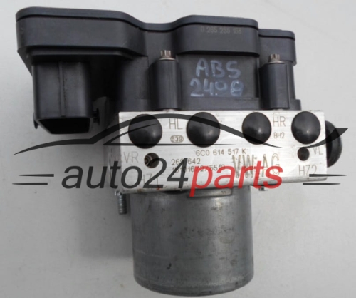 ABS PUMPE BLOCK HYDRAULIKPUMPE STEUERGERÄT VW VOLKSWAGEN SEAT 6C0 614 517 K, 6C0614517K, 0265255158, 0265956084