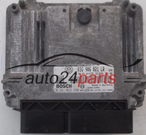 MOTORSTEUERGERÄT ECU STEUERGERÄT VW VOLKSWAGEN PASSAT 1.9 TDI BOSCH 0 281 013 260