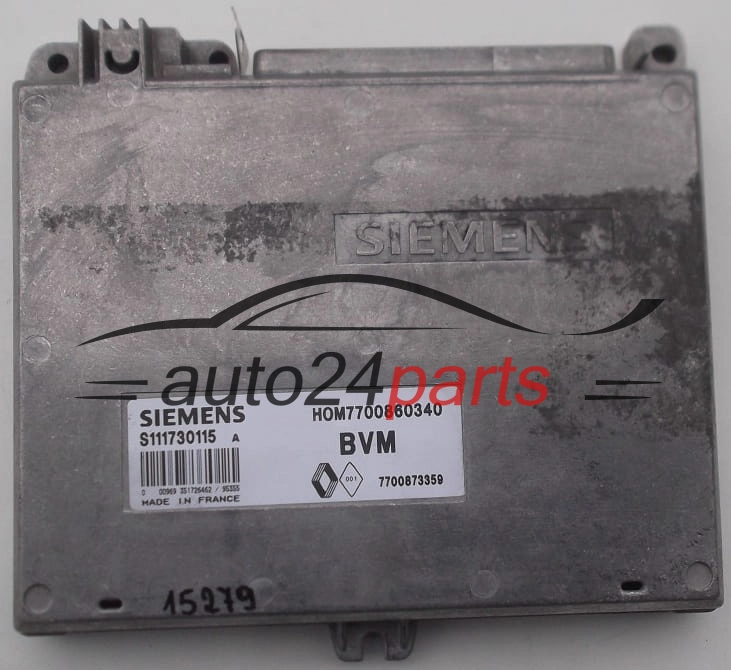 KOMPUTER STEROWNIK SILNIKA RENAULT CLIO SIEMENS S111730115 A, S111730115A, 7700860340, 7700873359
