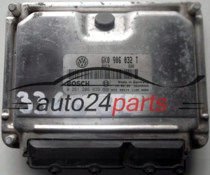 MOTORSTEUERGERÄT ECU STEUERGERÄT VW VOLKSWAGEN POLO 1.4 6K0906032T, 6K0 906 032 T, BOSCH 0261206839, 0 261 206 839