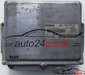 MOTORSTEUERGERÄT ECU STEUERGERAT CITOREN SAXO, PEUGEOT 106 1.0, BOSCH 0 261 203 943, 0261203943, 96 237 926 80, 9623792680, MA3.1 54 